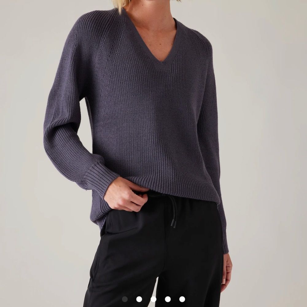 Athleta En Route Hanover Sweater Size Large 45% Merino Wool Size Large